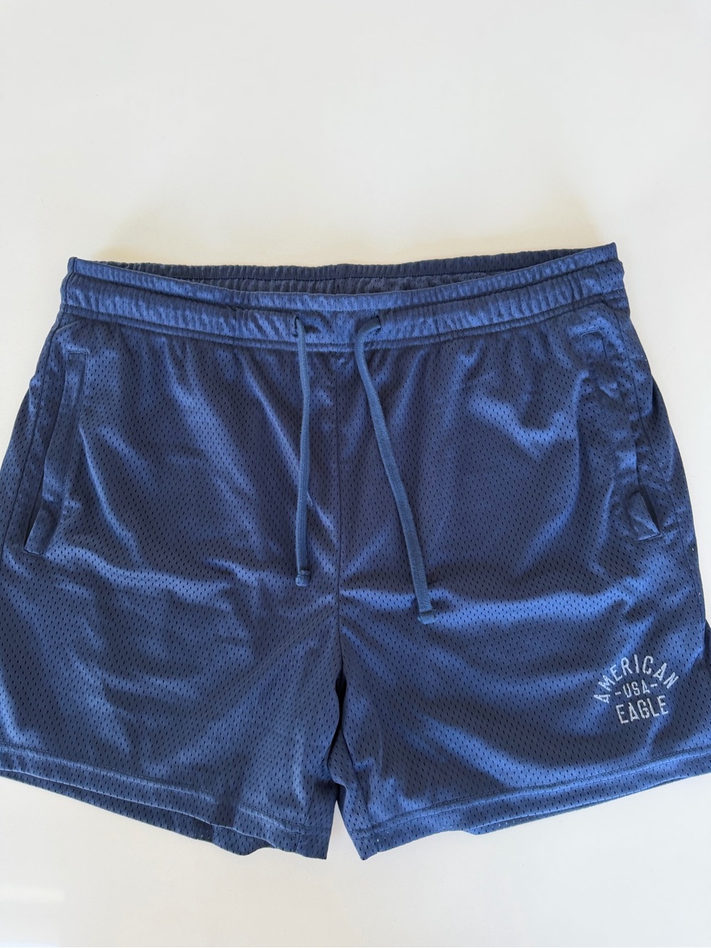 American Eagle Outfitters Deep Navy Mesh Athletic Shorts - Men's